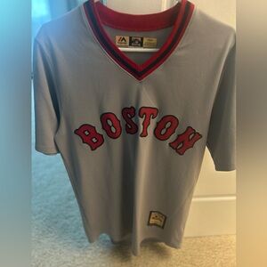 Majestic Boston Red Sox Gray Jersey - Medium